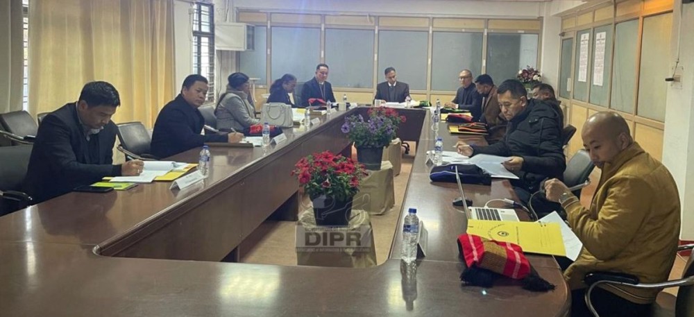 Rajesh Soundararajan, Commissioner & Secretary of Higher & Technical Education and others during the 4th SLC meeting held in Kohima on February 3. (DIPR Photo)